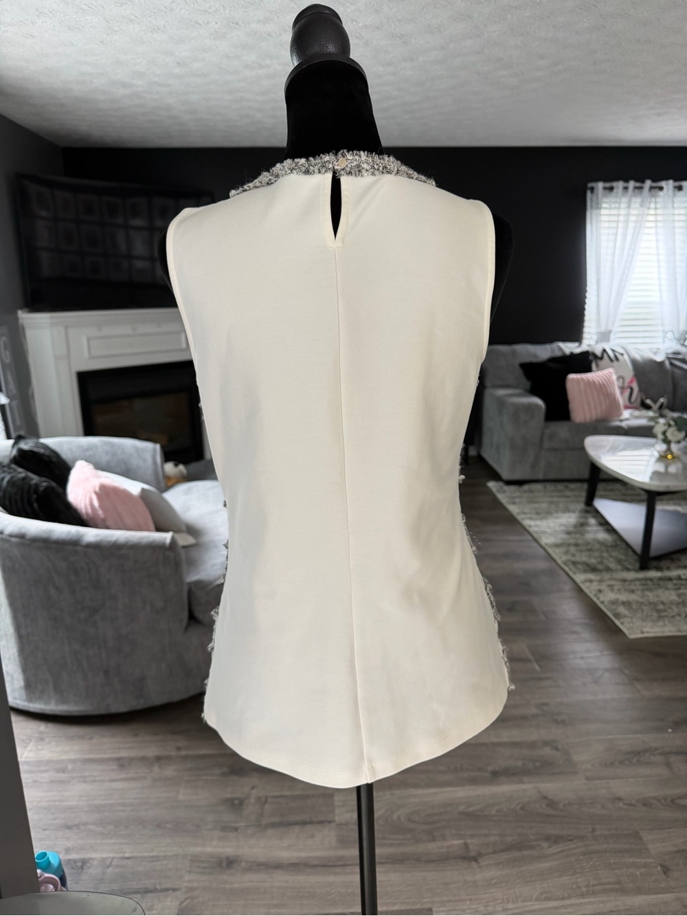 J.Crew Lace & Tweed Sleeveless Shell Top – Women’s XS - Picture 4 of 5